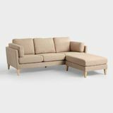 Oatmeal Woven Noelle Sofa and Otoman