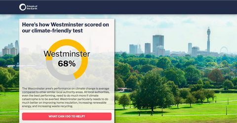 Teste favorável ao clima para cidades do Reino Unido