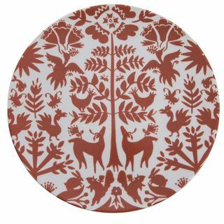 Placa Lateral de Porcelana Flora - LaranjaBranco