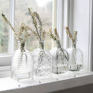 Vaso para garrafa de vidro prensado