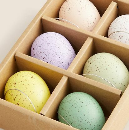 6 unidades de decorações de ovos