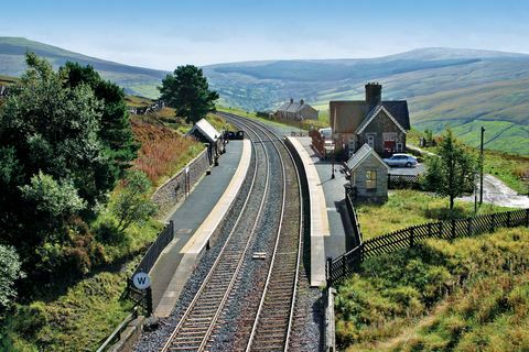 Dent Station - ferrovia - plataforma - Cumbria