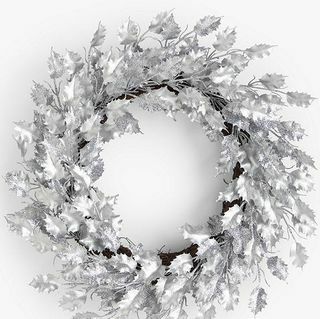 Coroa de azevinho da montanha de neve, prata
