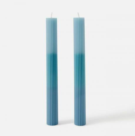 Conjunto de velas de pilar com nervuras azul