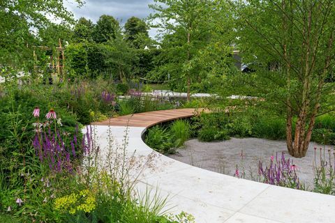 Tom Simpson Obtém Ouro por Pesquisa de Câncer Legacy Garden no Reino Unido Rhs Hampton Court 2021