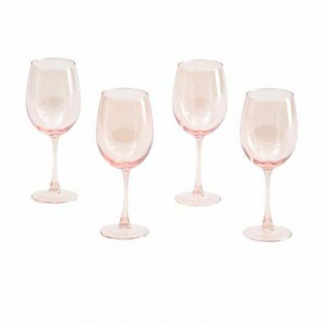 Copos de vinho com haste blush lustre