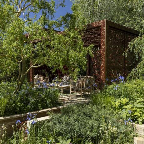 morris and co projetado por ruth willmott patrocinado por morris co show garden rhs chelsea flower show 2022