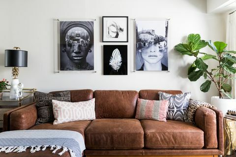 sala de estar moderna com planta