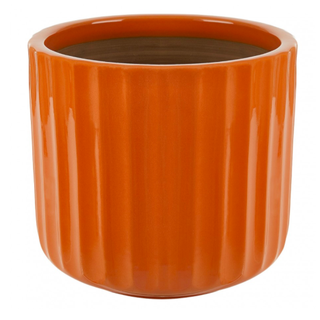 Vaso grande de cerâmica laranja 35 x 30