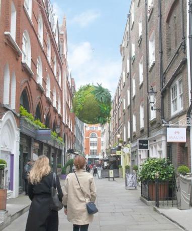 Anna Garforth, instalação do Rise Kokedama em St Christopher's Place, Londres