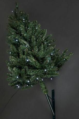 Árvore de Natal artificial pré-iluminada de 3 pés montada na parede
