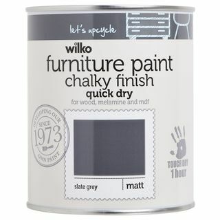 Wilko Quick Dry Chalky Furniture Paint (cinza ardósia)
