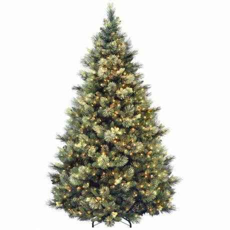 Árvore de Natal pré-iluminada artificial Carolina Pine de 7,5 pés