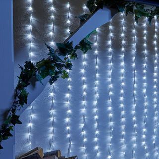 240 LED branco cascata luzes de natal internas / externas
