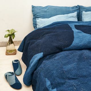 Kantha Quilt - índigo