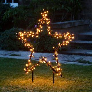 Luz de jardim estrela de natal