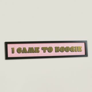 I Came to Boogie Pink & Gold Wall Art