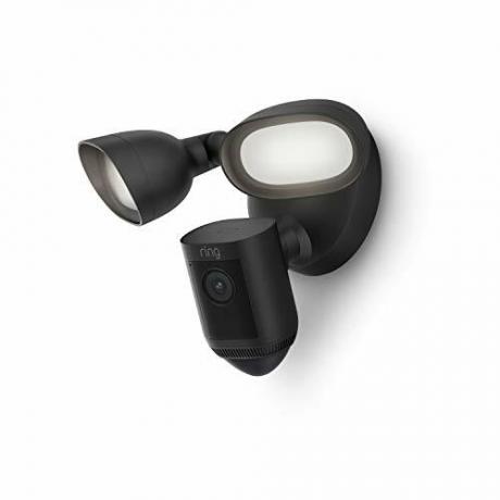 Ring Floodlight Cam Wired Pro com visão panorâmica e detecção de movimento 3D (versão 2021), preto