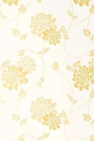Isadore Camomila Papel de parede floral branco amarelo £ 44