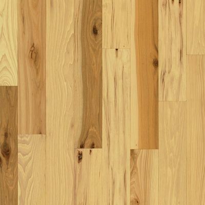 Plano Natural Hickory 3/4 pol. Espessura x 3-1 / 4 pol. Piso de madeira maciça de comprimento aleatório largo (22 sq. pés / case)