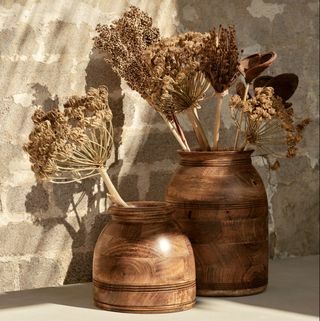 vaso de madeira de manga