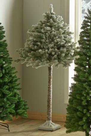 6 pés Snowy Half Christmas Tree - Verde