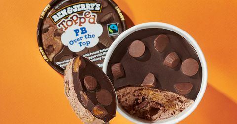 linha de sorvetes com cobertura ben jerry