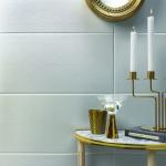 V&A impressionante e coleção de azulejos britânicos criam ilusão de papel de parede