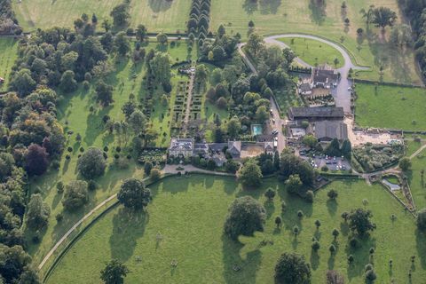 Vista aérea de Highgrove, casa de Charles, Príncipe de Gales