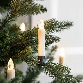 10 velas de árvore de Natal de LED branco quente