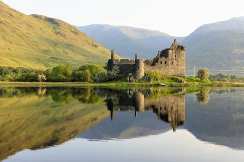 grã-bretanha, escócia, planalto escocês, argyll e bute, maravilha do lago, ruína do castelo castelo de kilchurn