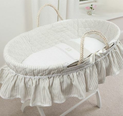 Listra de linho Moses Basket da janela do berçário