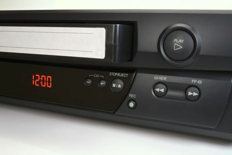 Máquina de videocassete com VHS