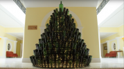 Como fazer uma árvore de Natal de garrafa de vinho em 2018