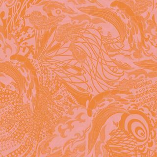 Fantasia Collection Eastern Tide Astoria Wallpaper Laranja 12613