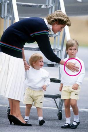 Princesa Diana com Harry e William na Escócia