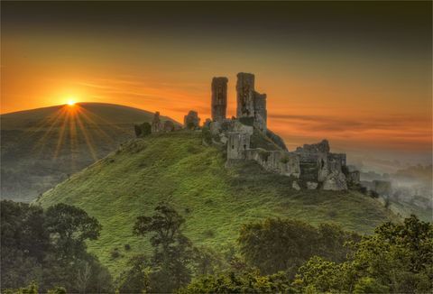 Castelo de Corfe, Dorset, Inglaterra