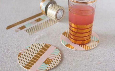 washi coasters de fita