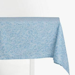 Toalha de mesa retangular folhagem de montanha, azul, 180 x 140 cm