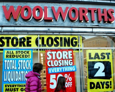 Woolworths fechando Brighton Inglaterra dezembro de 2008
