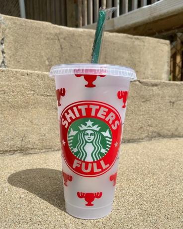 Copo Starbucks completo do Shitter