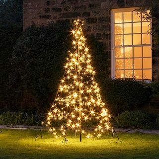 2 m de árvore de Natal de sino de fada com LED branco quente