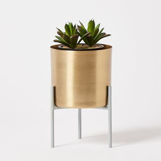Vaso de planta de metal dourado Iggy