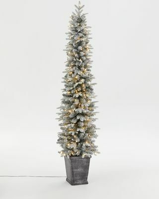 Árvore de Natal pré-iluminada em vasos de Verbier, 2,13 metros