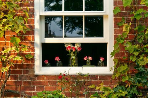 Janela do país com flores no peitoril - Anglian Home Improvements