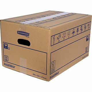 Caixas de papelão de parede dupla para serviços pesados ​​SmoothMove com alças, pacote de 10