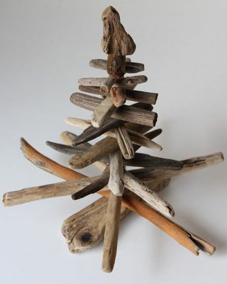 Decoração de madeira para árvore de Natal Driftwood