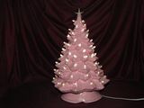 Árvore de Natal de cerâmica rosa