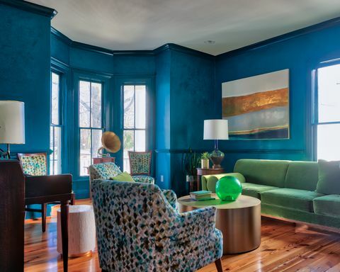 casa magnólia histórica greensboro, o tipo de sala azul