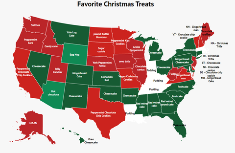 sobremesa de natal favorita por mapa estadual